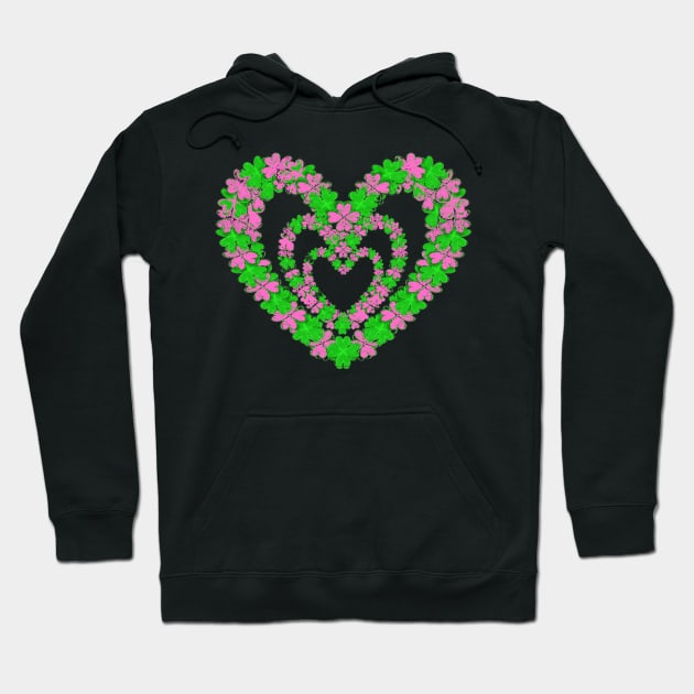 Pink Irish Hearts Hoodie by hispanicworld